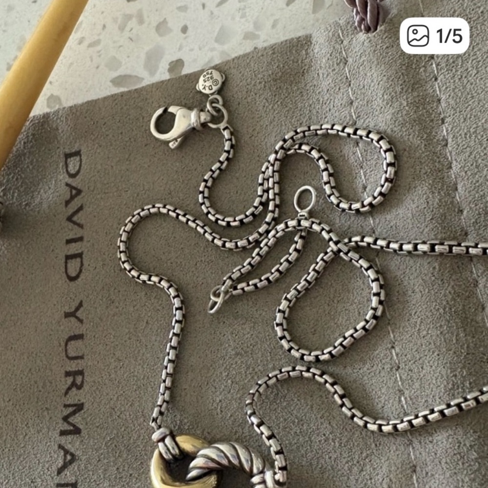 David Yurman Two-Tone Silver and Gold Necklace